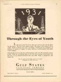 Gulf States Utilities Company 1930 Vintage Ad Through Eyes Of Youth