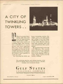 gulf states utilities company 1930 city of twinkling towers vintage ad