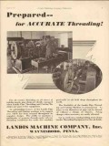landis machine company 1930 prepared accurate threading vintage ad landis machine company 1930 prepared accurate threading vintage ad