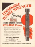 Layne Bowler Company 1930 Vintage Ad Oil Field Tensile Strength Proven Layne Bowler Company 1930 Vintage Ad Oil Field Tensile Strength Proven