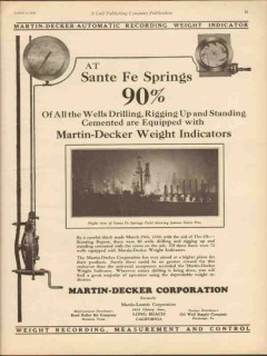 Martin-Decker Corp 1930 Vintage Ad Weight Indicators Sante Fe Springs