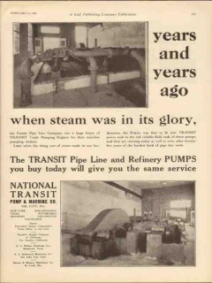 National Transit Pump Machine Company 1930 Vintage Ad Steam Glory Year National Transit Pump Machine Company 1930 Vintage Ad Steam Glory Year