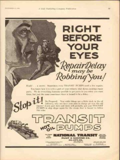 National Transit Pump Machine Company 1930 Vintage Ad Oil Repair Delay National Transit Pump Machine Company 1930 Vintage Ad Oil Repair Delay