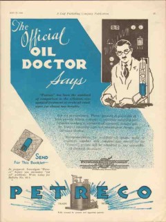 Petroleum Rectifying Company 1930 Vintage Ad Oil Standard Comparison Petroleum Rectifying Company 1930 Vintage Ad Oil Standard Comparison