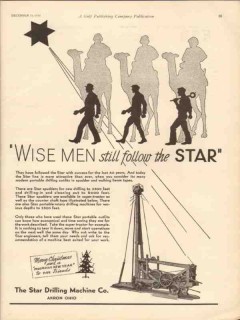 Star Drilling Machine Company 1930 Vintage Ad Oil Field Wise Men