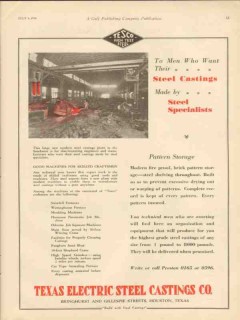 Texas Electric Steel Casting Company 1930 Vintage Ad TESCO Men Want