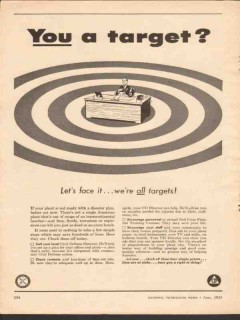 civil defense 1955 you a target plant disaster plan cd vintage ad