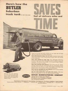 Butler Mfg Company 1955 Vintage Ad Oil Michels-Harral Coal Aurora IL