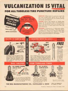 dill mfg company 1955 vulcanization car tire repair vintage ad