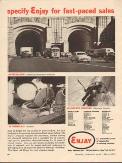 enjay company 1955 fast paced sales petroleum chemicals vintage ad enjay company 1955 fast paced sales petroleum chemicals vintage ad