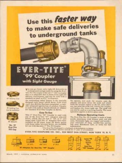 Ever-Tite Coupling Company 1955 Vintage Ad Gas Faster Safe Deliveries Ever-Tite Coupling Company 1955 Vintage Ad Gas Faster Safe Deliveries