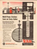 john wood company 1955 bennett ram multi-pump stations gas vintage ad john wood company 1955 bennett ram multi-pump stations gas vintage ad