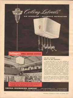 lincoln engineering co 1955 zollinger shell service station vintage ad lincoln engineering co 1955 zollinger shell service station vintage ad