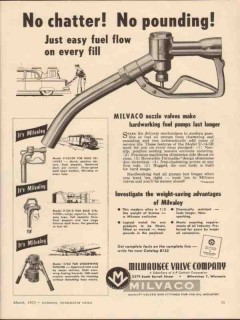 milwaukee valve company 1955 milvaco no chatter fuel flow vintage ad milwaukee valve company 1955 milvaco no chatter fuel flow vintage ad