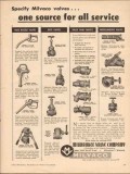 Milwaukee Valve Company 1955 Vintage Ad Milvaco One Source All Service