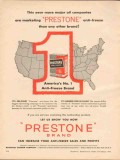 national carbon company 1955 marketing prestone anti-freeze vintage ad