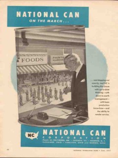 national can corp 1955 on the march production service vintage ad national can corp 1955 on the march production service vintage ad