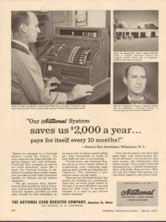 national cash register 1955 hortons esso servicenter vintage ad