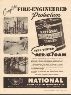 national foam system inc 1955 fire engineered protection vintage ad national foam system inc 1955 fire engineered protection vintage ad