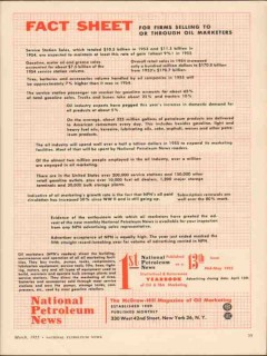 national petroleum news 1955 media fact sheet oil marketers vintage ad