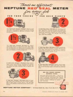 Neptune Meter Company 1955 Vintage Ad Oil Red Seal Efficient Every Job