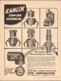 OPW Corp 1955 Vintage Ad Oil Gasoline Kamlok Coupling Fastest Surest OPW Corp 1955 Vintage Ad Oil Gasoline Kamlok Coupling Fastest Surest
