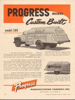 Progress Mfg Company 1955 Vintage Ad Oil Truck Schermerhorn LaSalle IL Progress Mfg Company 1955 Vintage Ad Oil Truck Schermerhorn LaSalle IL