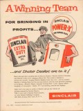 Sinclair Refining Co 1955 Vintage Ad Winning Team Bringing In Profits Sinclair Refining Co 1955 Vintage Ad Winning Team Bringing In Profits