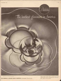 duncan miller glass company 1946 loveliest canterbury vintage ad