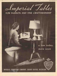 imperial furniture company 1946 fashion craftsmen tables vintage ad