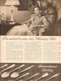 international silver company 1946 waited wear wedding veil vintage ad