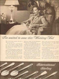 international silver company 1946 waited wear wedding veil vintage ad