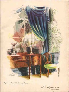 l s ayers company 1946 adaption 18 century theme furniture vintage ad