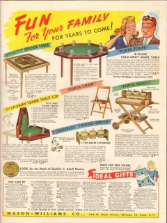 mason-williams company 1946 fun for your family years games vintage ad mason-williams company 1946 fun for your family years games vintage ad