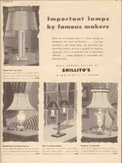 john shillito company 1946 famous makers important lamps vintage ad 