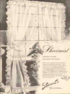 stewarts 1946 baltimore sheermist vogue curtains window vintage ad stewarts 1946 baltimore sheermist vogue curtains window vintage ad