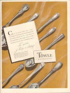 towle silversmiths 1946 signature of prestige in sterling vintage ad