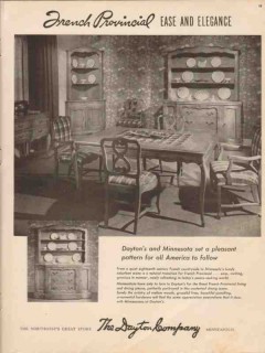 dayton company 1947 french provincial elegance furniture vintage ad