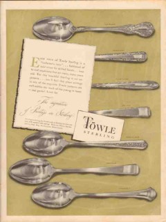 towle silversmiths 1947 each piece collectors item sterling vintage ad