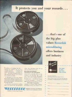 recordak corp 1946 protects you your records microfilming vintage ad