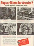 kearney trecker corp 1946 rags or riches for america vintage ad