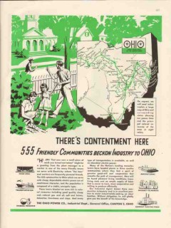 ohio power company 1946 theres contentment here industrial vintage ad
