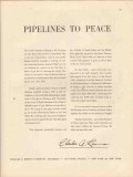 Charles A Koons Inc 1947 Vintage Ad Oil Field Pipelines To Peace