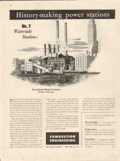 combustion engineering 1947 waterside con ed power station vintage ad 