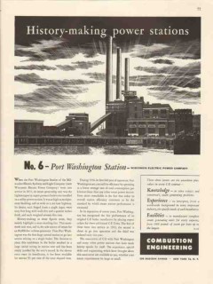 combustion engineering 1947 port washington station power vintage ad