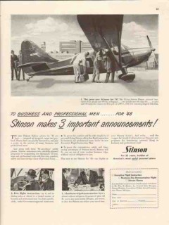 consolidated vultee aircraft corp 1947 stinson announcement vintage ad consolidated vultee aircraft corp 1947 stinson announcement vintage ad