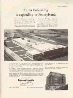curtis publishing company 1947 expanding in pennsylvania vintage ad