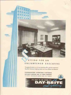 day-brite lighting 1947 enlightened executive fluorescent vintage ad