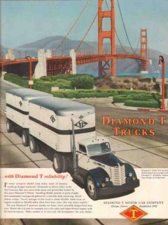 diamond t motor car company 1947 trucks with reliability vintage ad