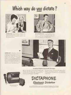 dictaphone corp 1947 which way you dictate ancient modern vintage ad